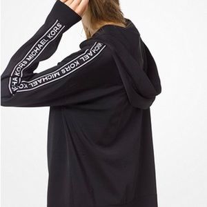 Michael kors black logo zip up sweatshirt